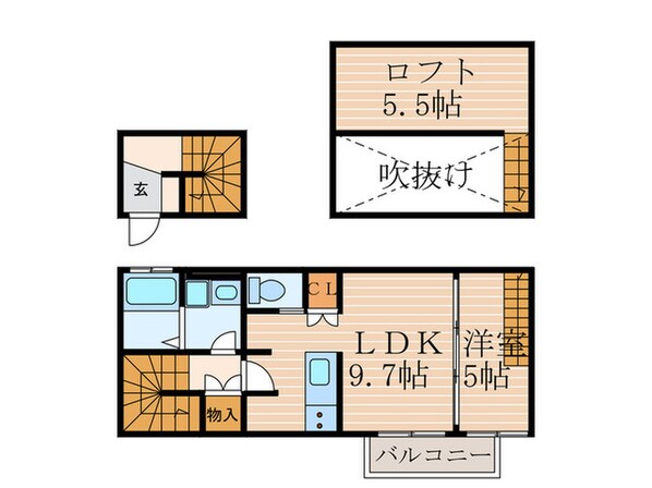 BRONTE明石Ⅱの物件間取画像